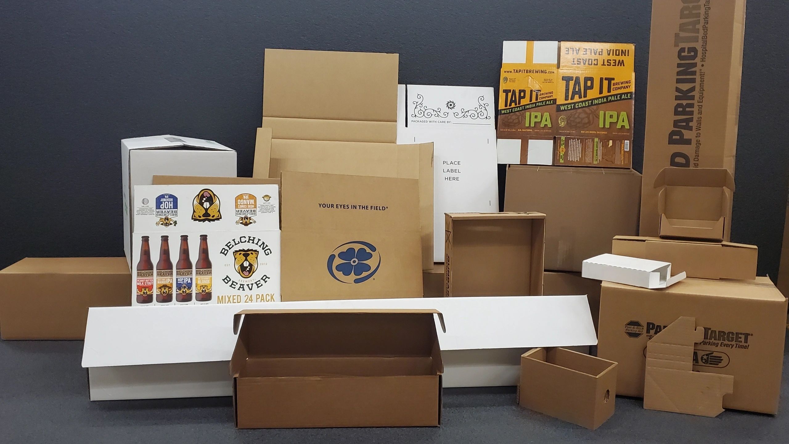 Beer packaging product display