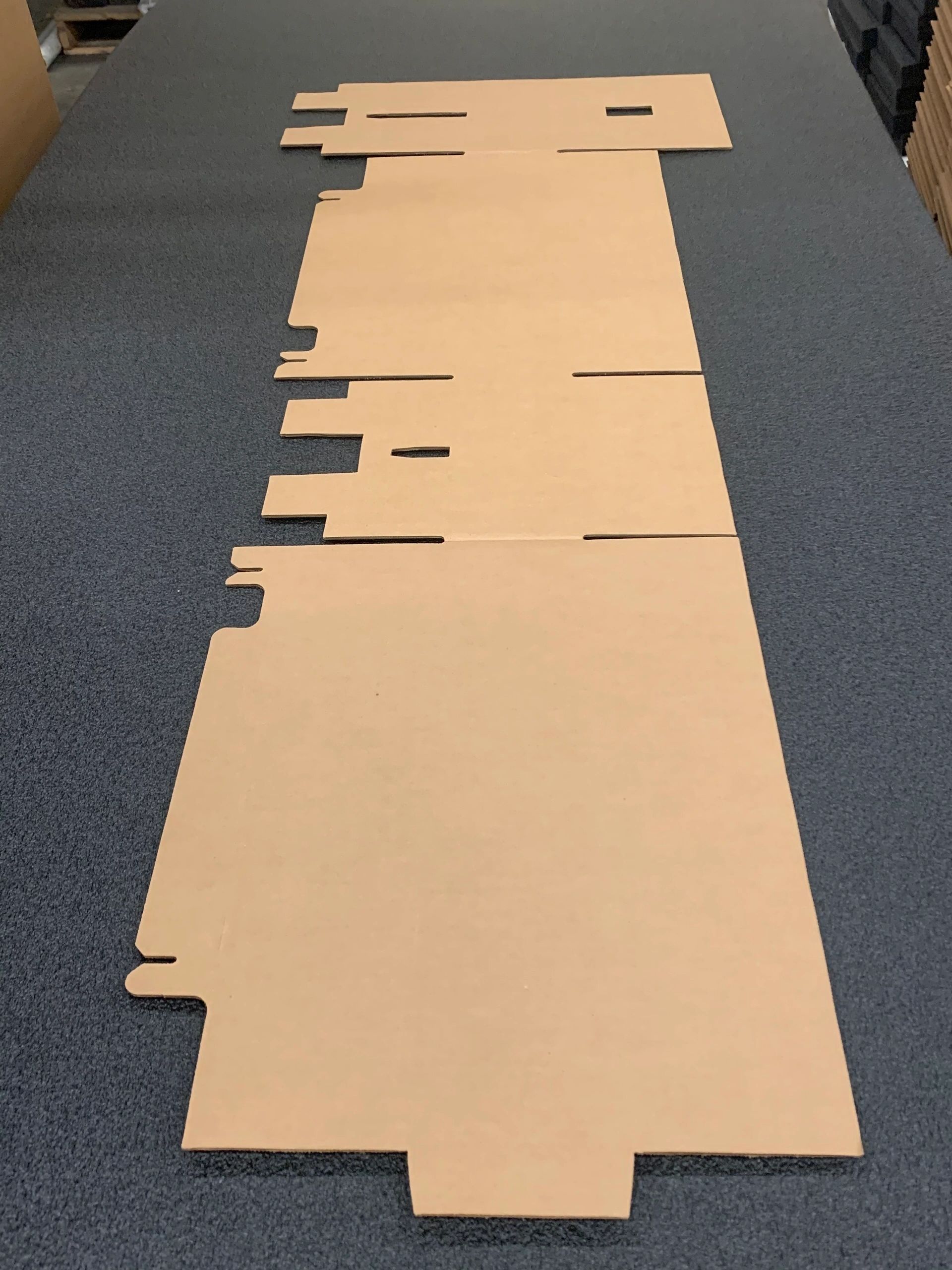 Flat-pack cardboard box template